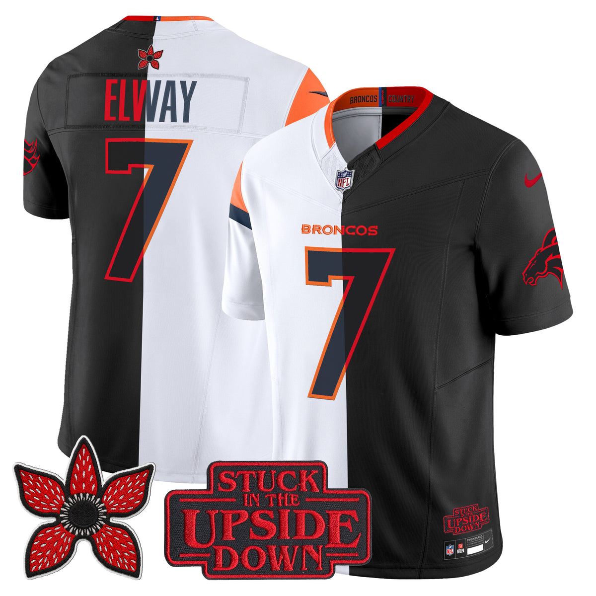Men's Denver Broncos 'Upside Down Edition' Vapor Limited Jersey - All Stitched