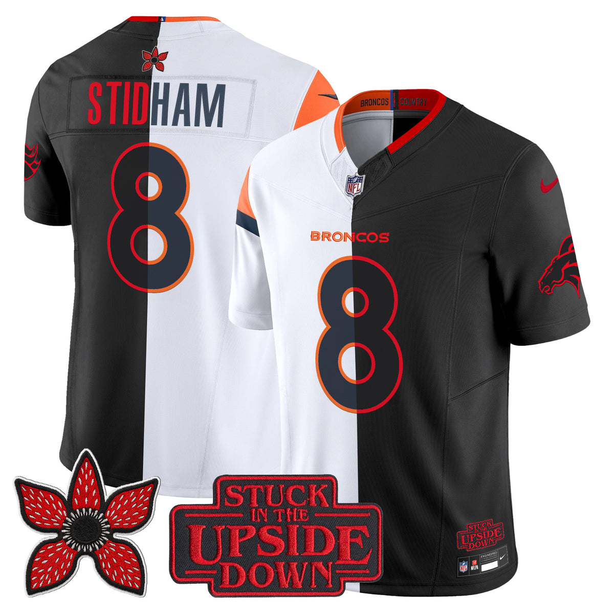Men's Denver Broncos 'Upside Down Edition' Vapor Limited Jersey - All Stitched