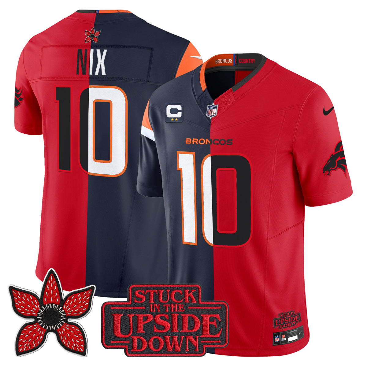 Men's Denver Broncos 'Upside Down Edition' Vapor Limited Jersey - All Stitched