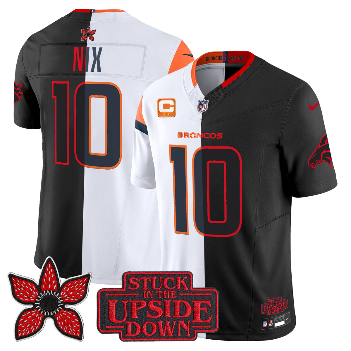Men's Denver Broncos 'Upside Down Edition' Vapor Limited Jersey - All Stitched
