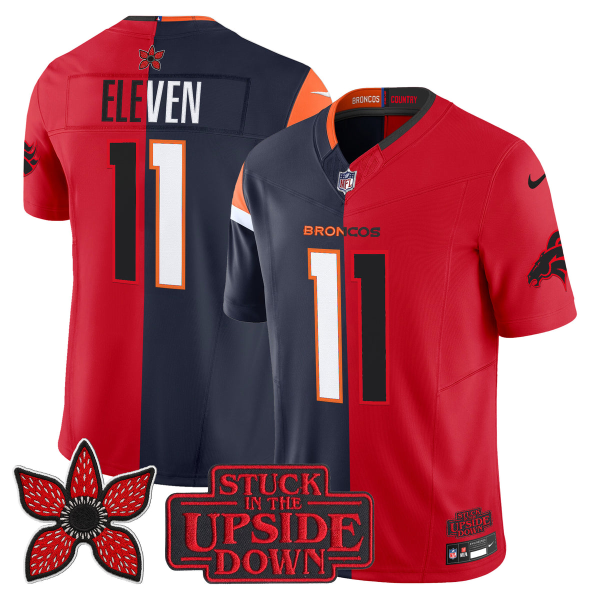 Men's Denver Broncos 'Upside Down Edition' Vapor Limited Jersey - All Stitched