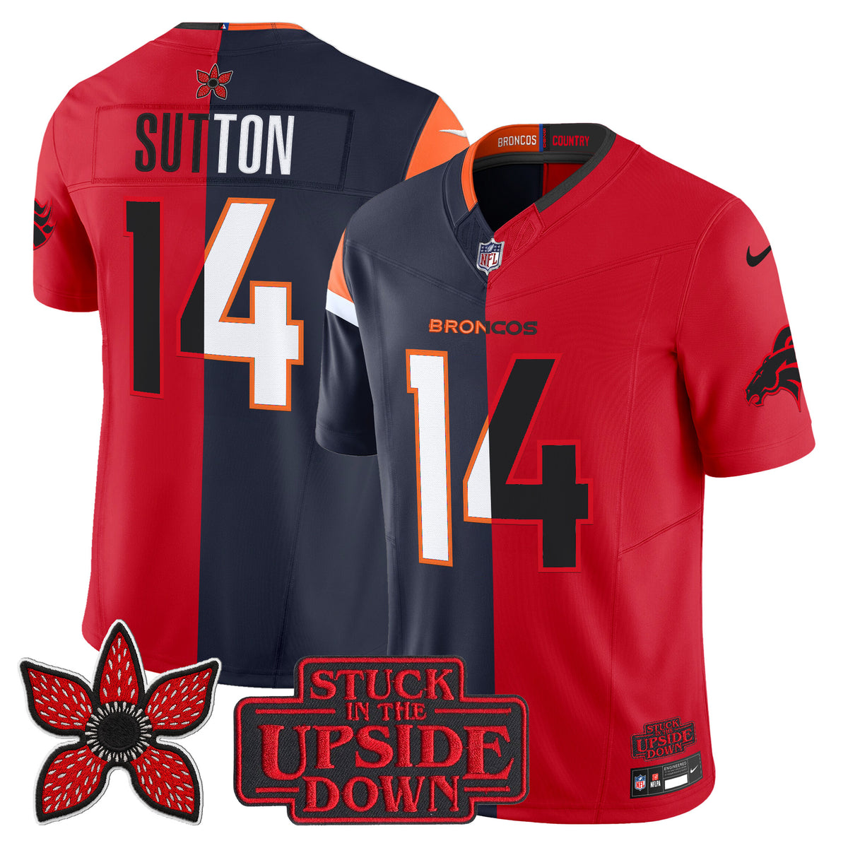 Men's Denver Broncos 'Upside Down Edition' Vapor Limited Jersey - All Stitched