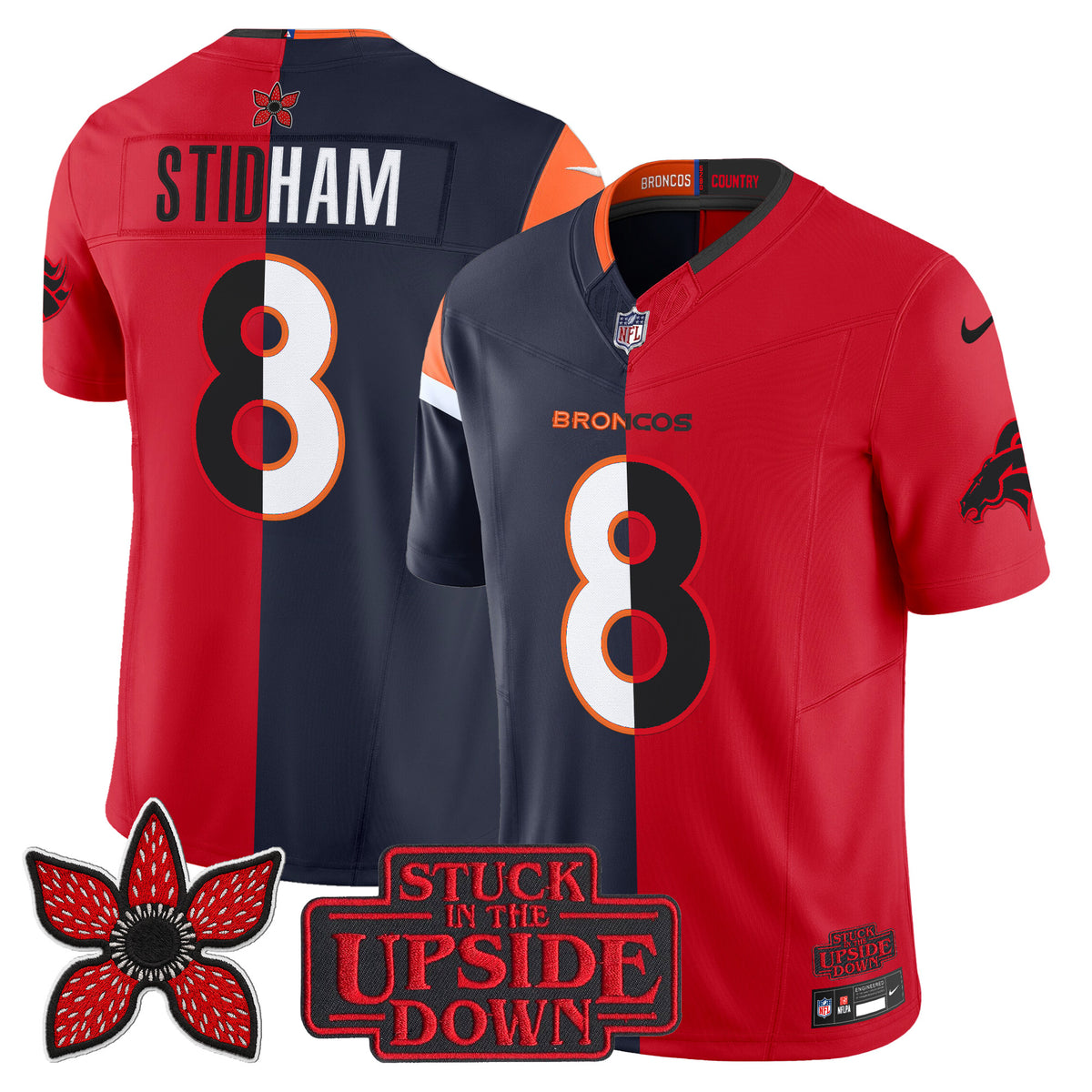 Men's Denver Broncos 'Upside Down Edition' Vapor Limited Jersey - All Stitched