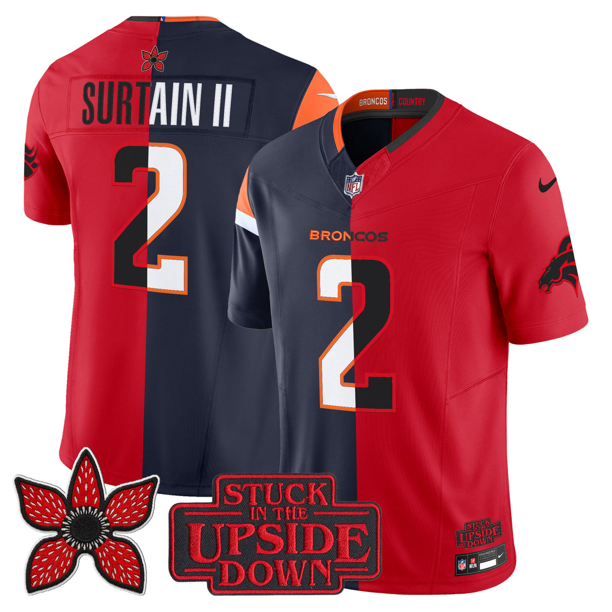 Men's Denver Broncos 'Upside Down Edition' Vapor Limited Jersey - All Stitched
