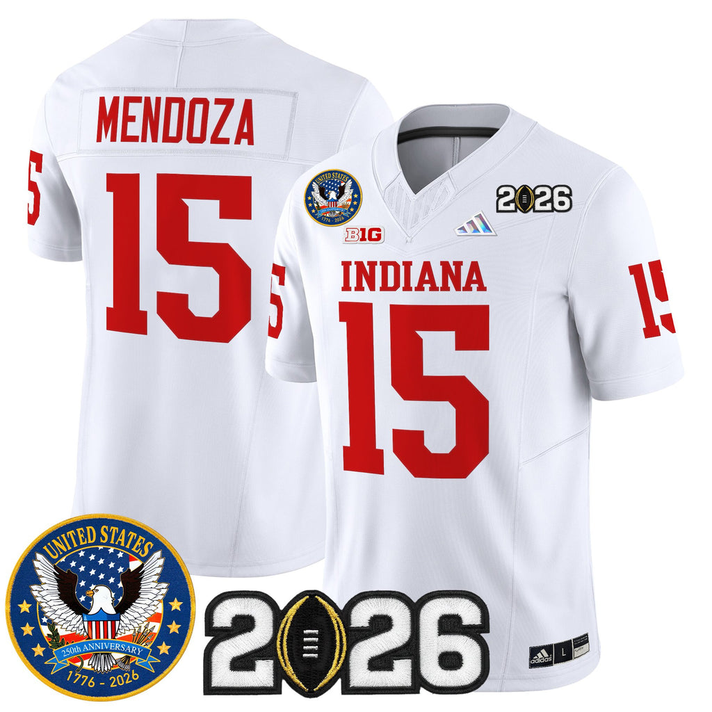 Men's Indiana Hoosiers "United States 250th Anniversary Patch" Vapor Limited Jersey V2 - All Stitched