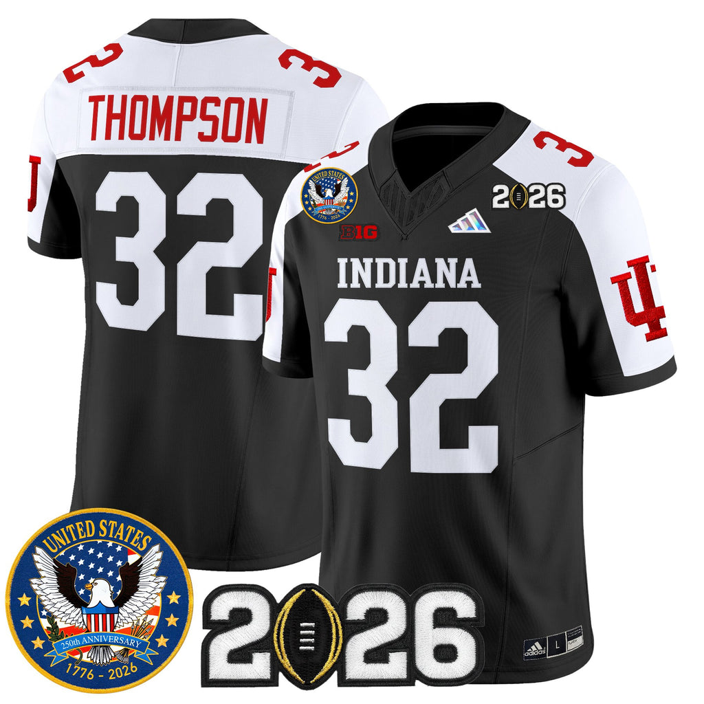 Men's Indiana Hoosiers "United States 250th Anniversary Patch" Vapor Limited Jersey V2 - All Stitched