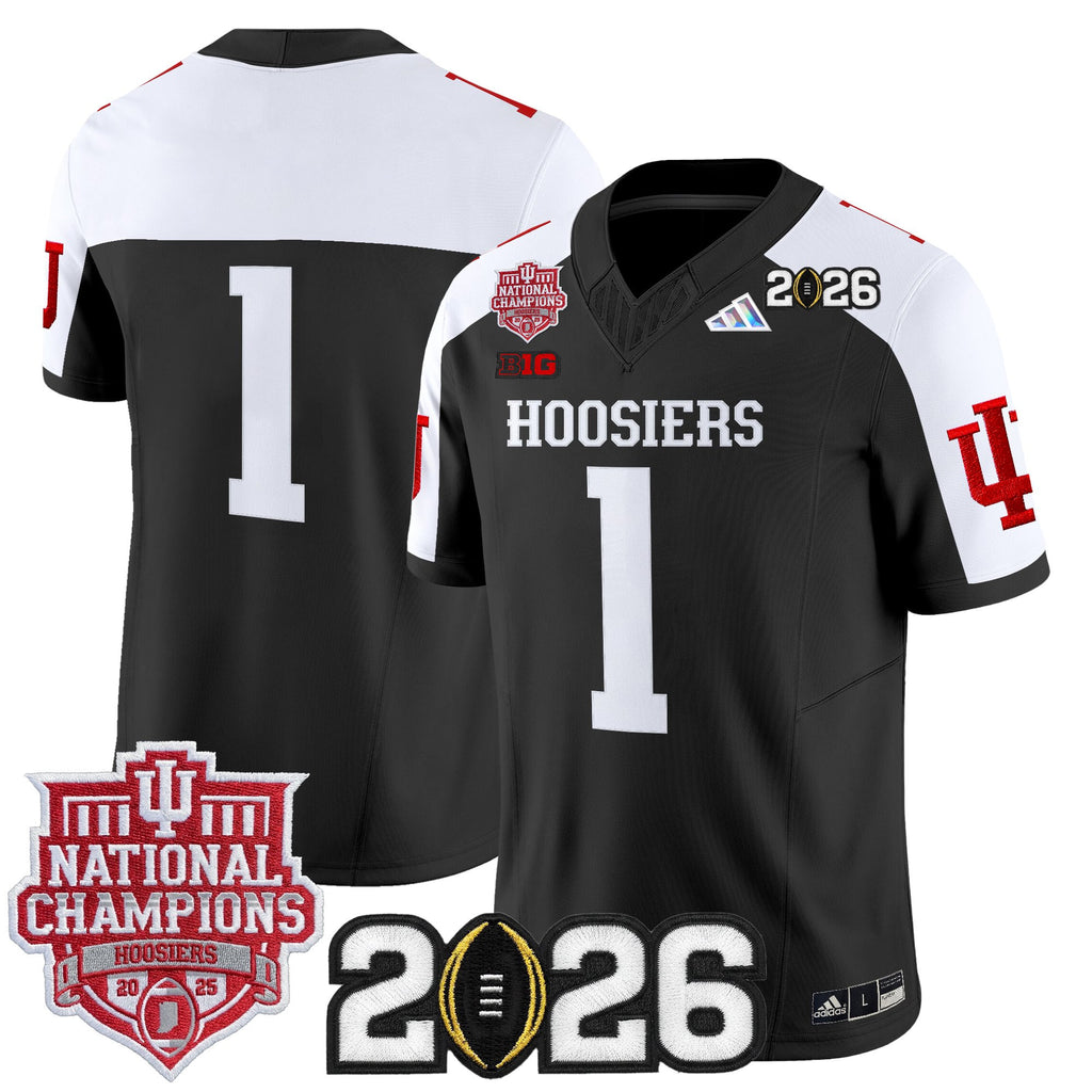 Men's Indiana Hoosiers 2025 National Champions & 2026 CFP Final Patch Vapor Limited Jersey - All Stitched
