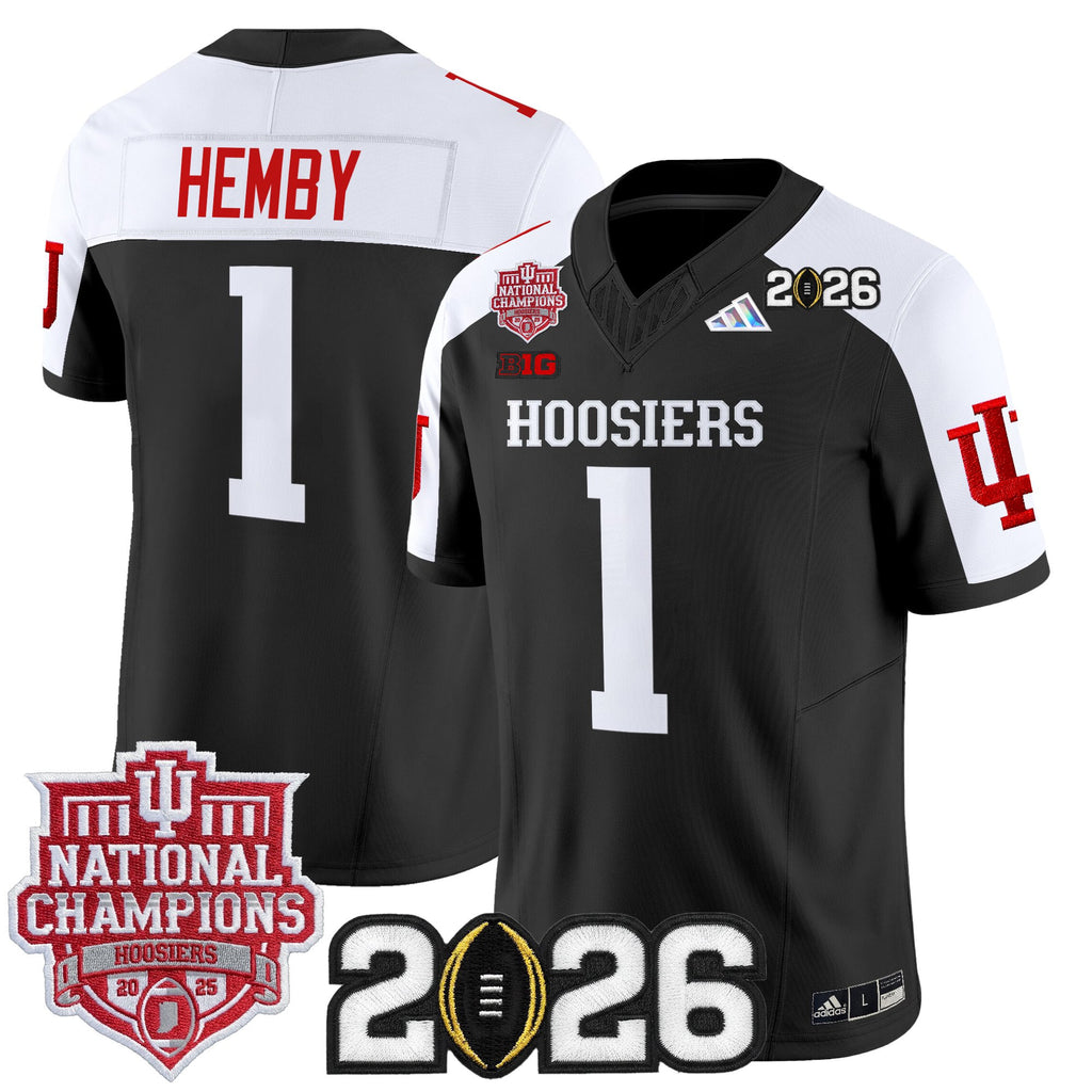 Men's Indiana Hoosiers 2025 National Champions & 2026 CFP Final Patch Vapor Limited Jersey - All Stitched