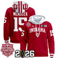 Men's Indiana Hoosiers 2025 National Champions & 2026 CFP Final Patch Premium Pullover Hoodie - All Stitched