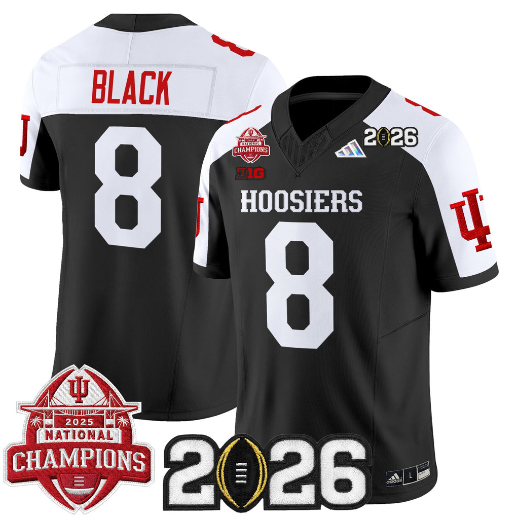 Men's Indiana Hoosiers 2025 National Champions & 2026 CFP Final Patch Vapor Limited Jersey V2 - All Stitched