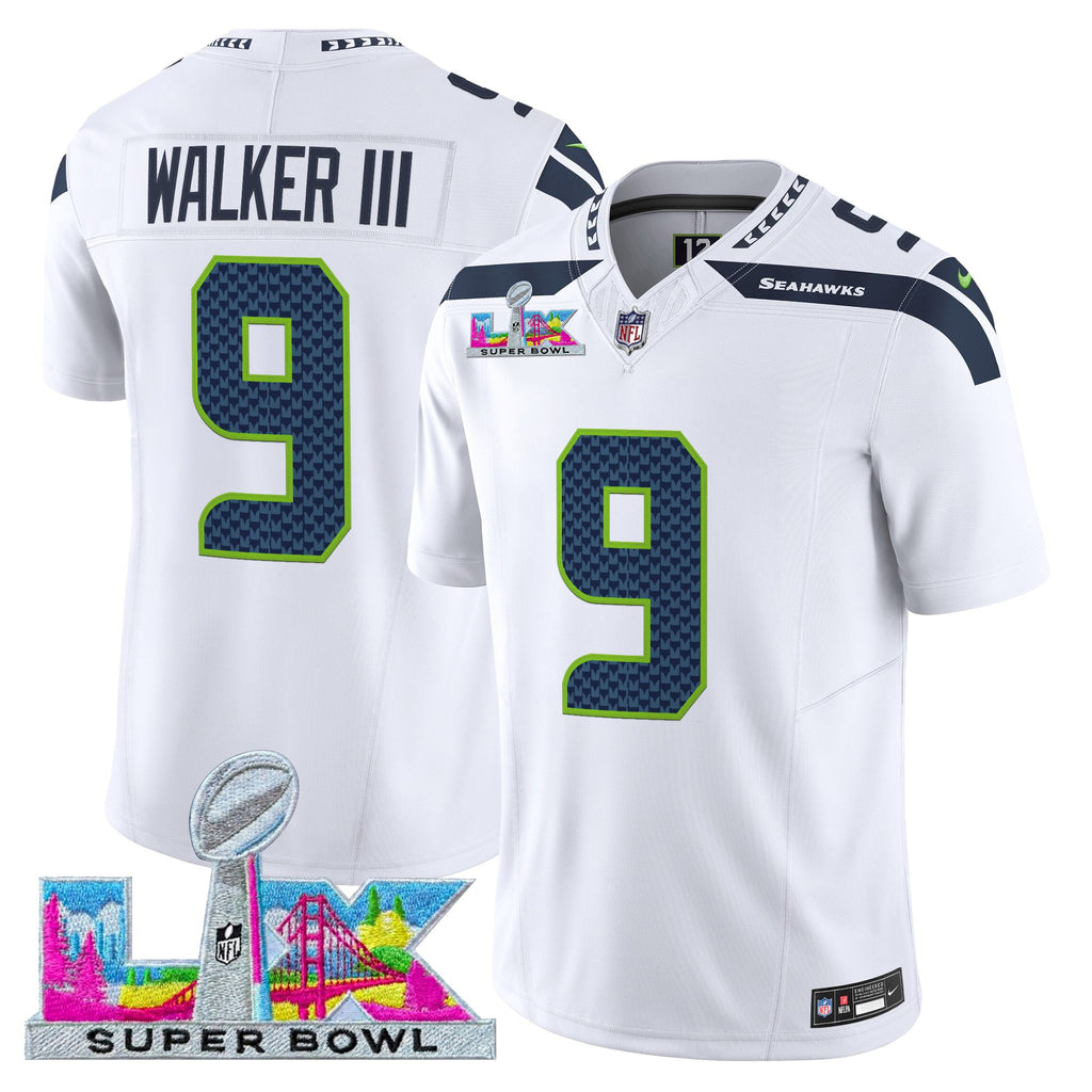 Men's Seattle Seahawks Super Bowl LX Vapor Limited Jersey - All Stitched