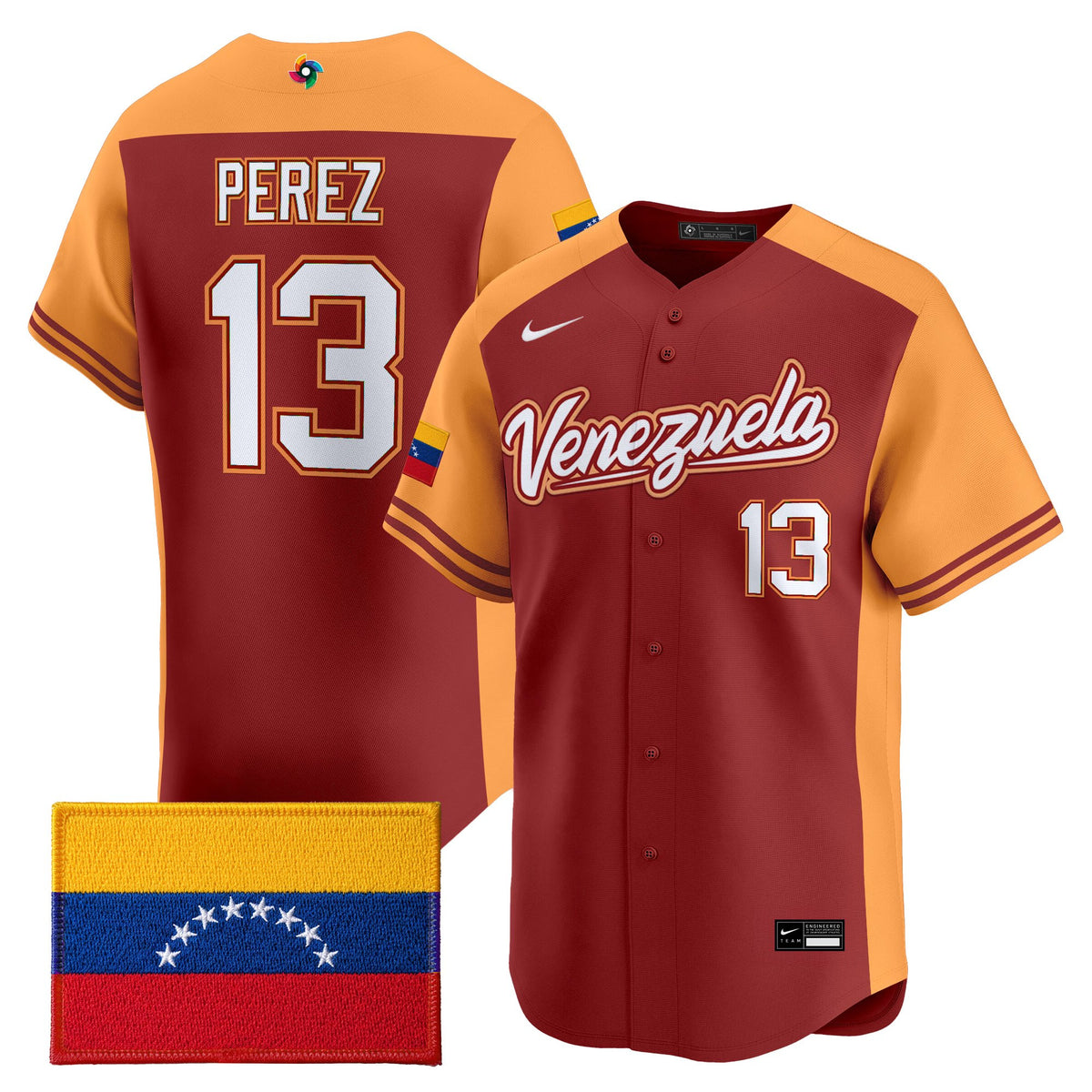 Men's Team Venezuela World Baseball Classic Vapor Premier Jersey - All Stitched