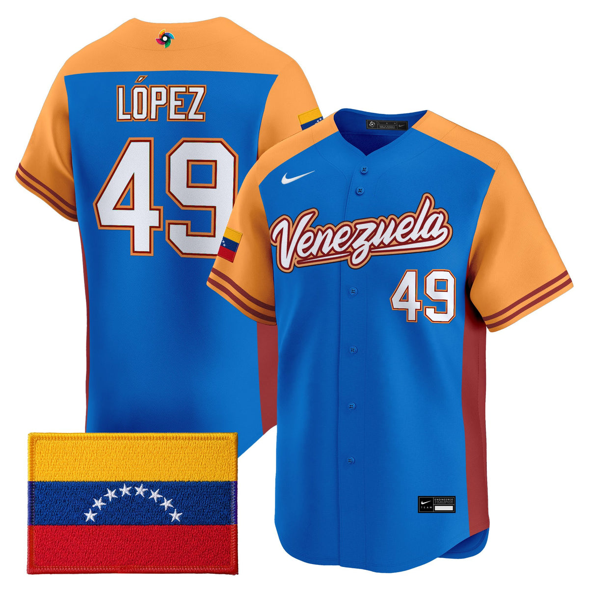Men's Team Venezuela World Baseball Classic Vapor Premier Jersey - All Stitched