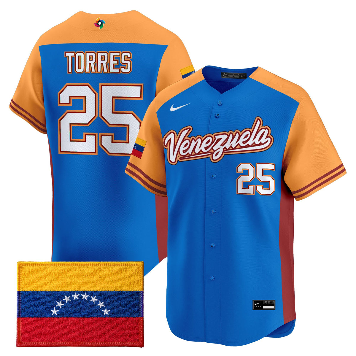 Men's Team Venezuela World Baseball Classic Vapor Premier Jersey - All Stitched