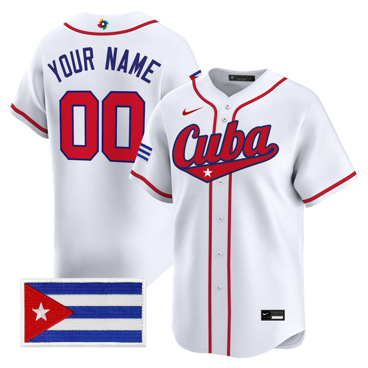 Team Cuba World Baseball Classic Vapor Premier Custom Jersey - All Stitched
