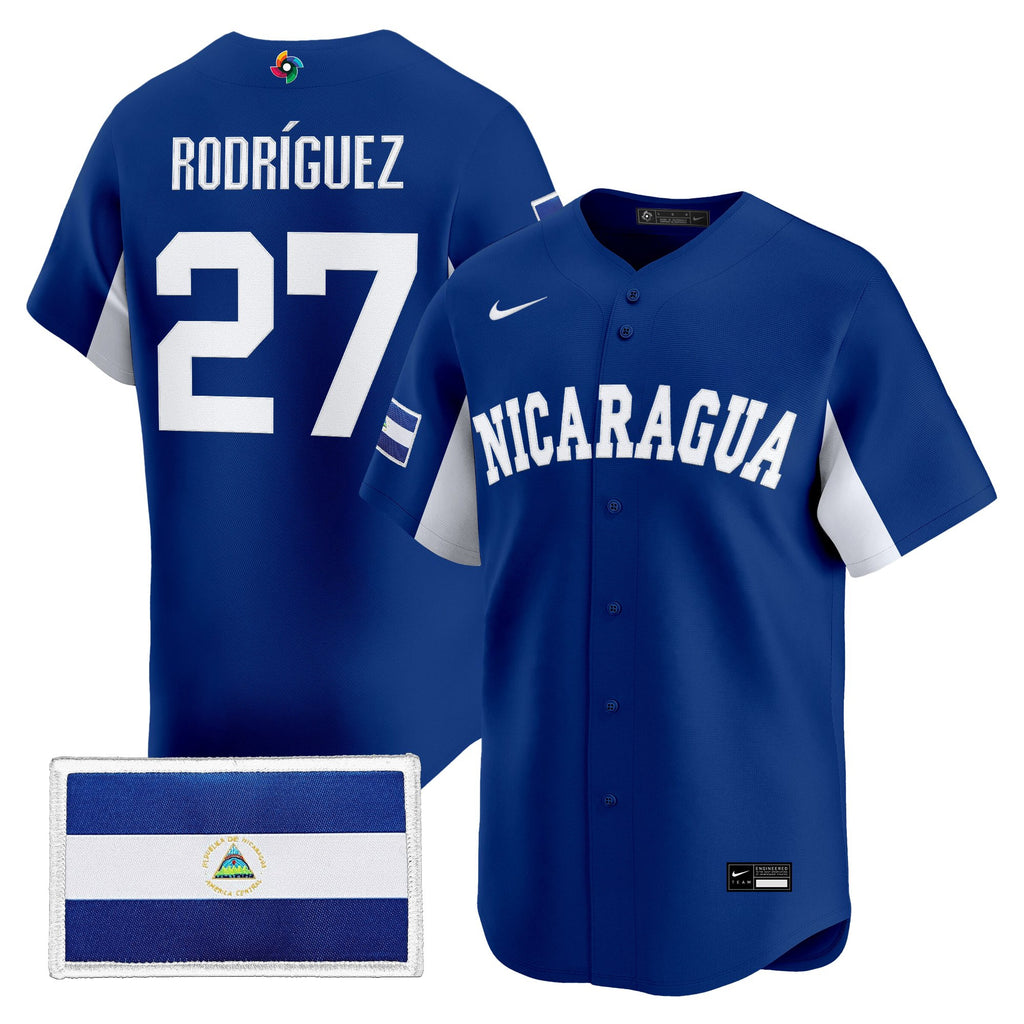 Men's Team Nicaragua 2026 World Baseball Classic Vapor Premier Jersey - All Stitched