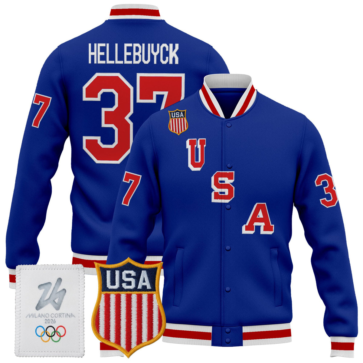 Men's 2026 USA Olympic Premium Hockey Jacket - All Stitched