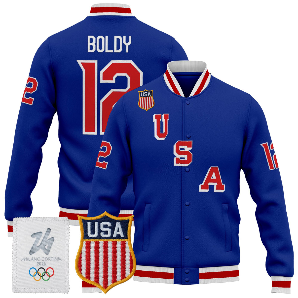 Men's 2026 USA Olympic Premium Hockey Jacket - All Stitched