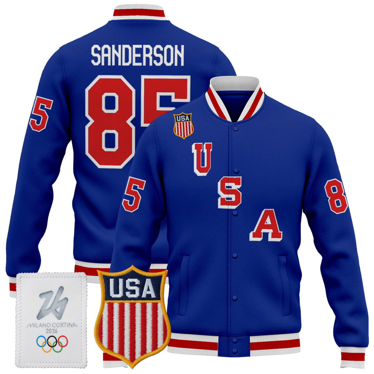 Men's 2026 USA Olympic Premium Hockey Jacket - All Stitched