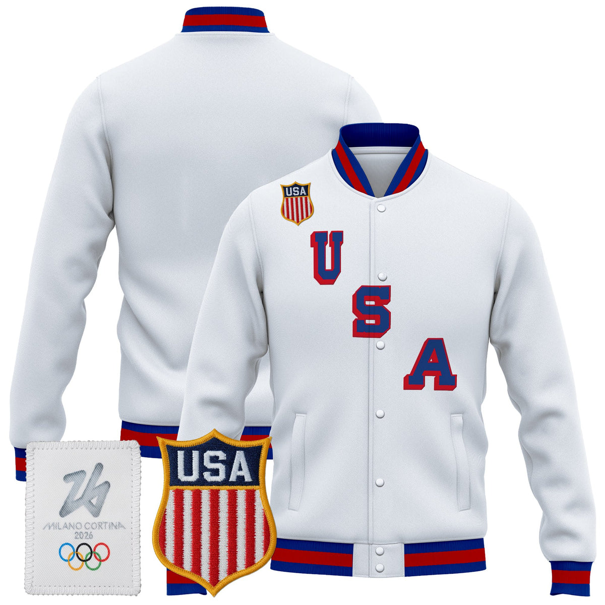 Men's 2026 USA Olympic Premium Hockey Jacket - All Stitched