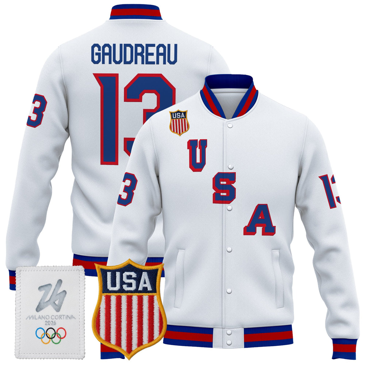 Men's 2026 USA Olympic Premium Hockey Jacket - All Stitched