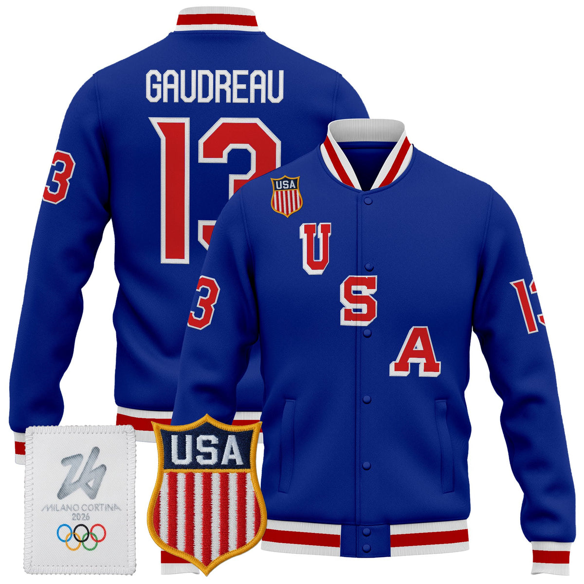 Men's 2026 USA Olympic Premium Hockey Jacket - All Stitched