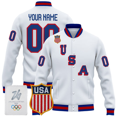 2026 USA Olympic Premium Custom Hockey Jacket - All Stitched