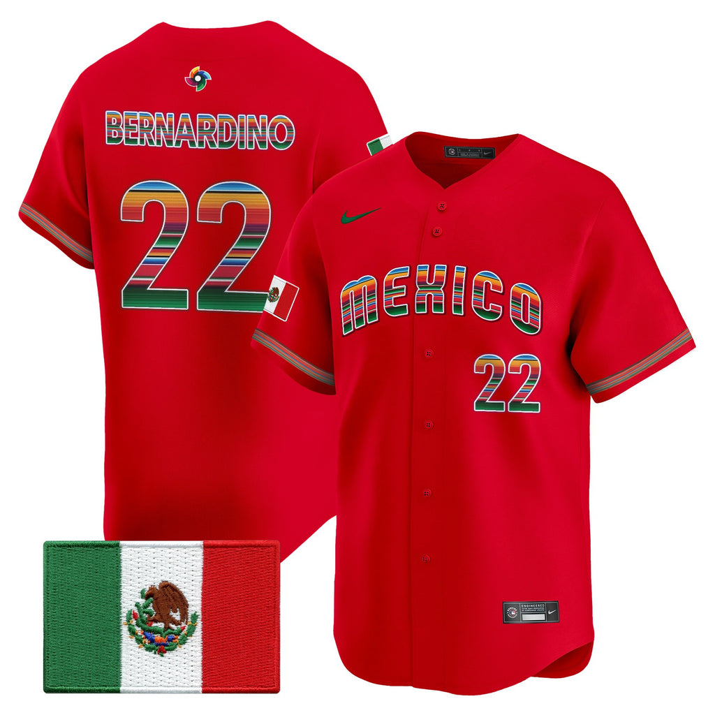 Men's Team Mexico World Baseball Classic "Serape Edition" Vapor Premier Jersey - 2026 Roster - All Stitched