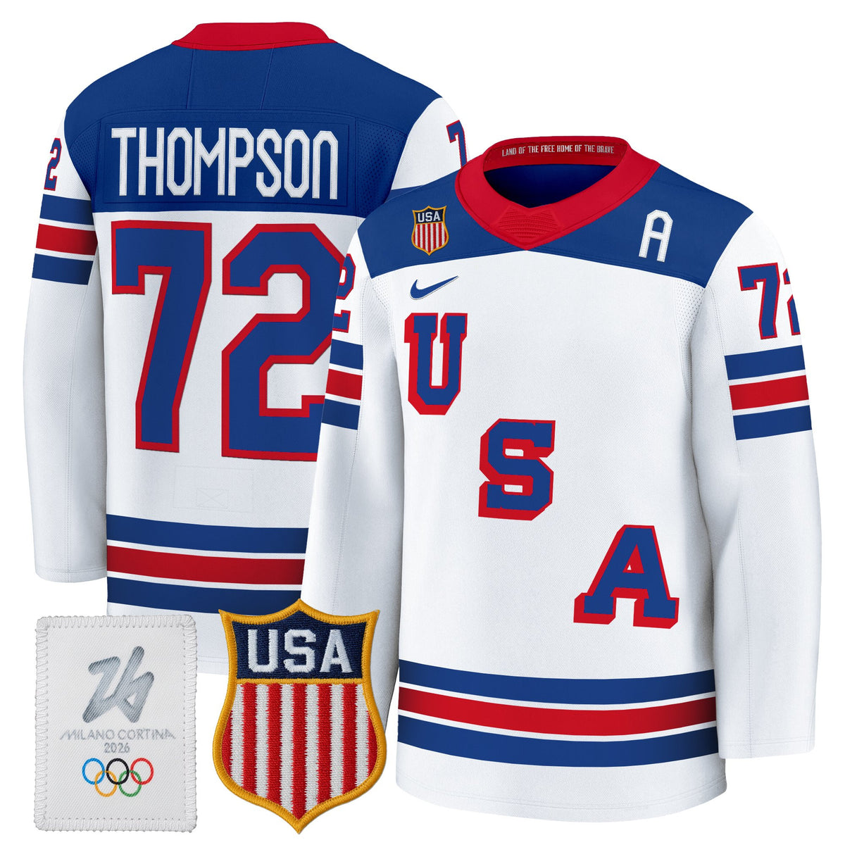 Men's 2026 USA Olympic Premium Hockey Jersey - All Stitched