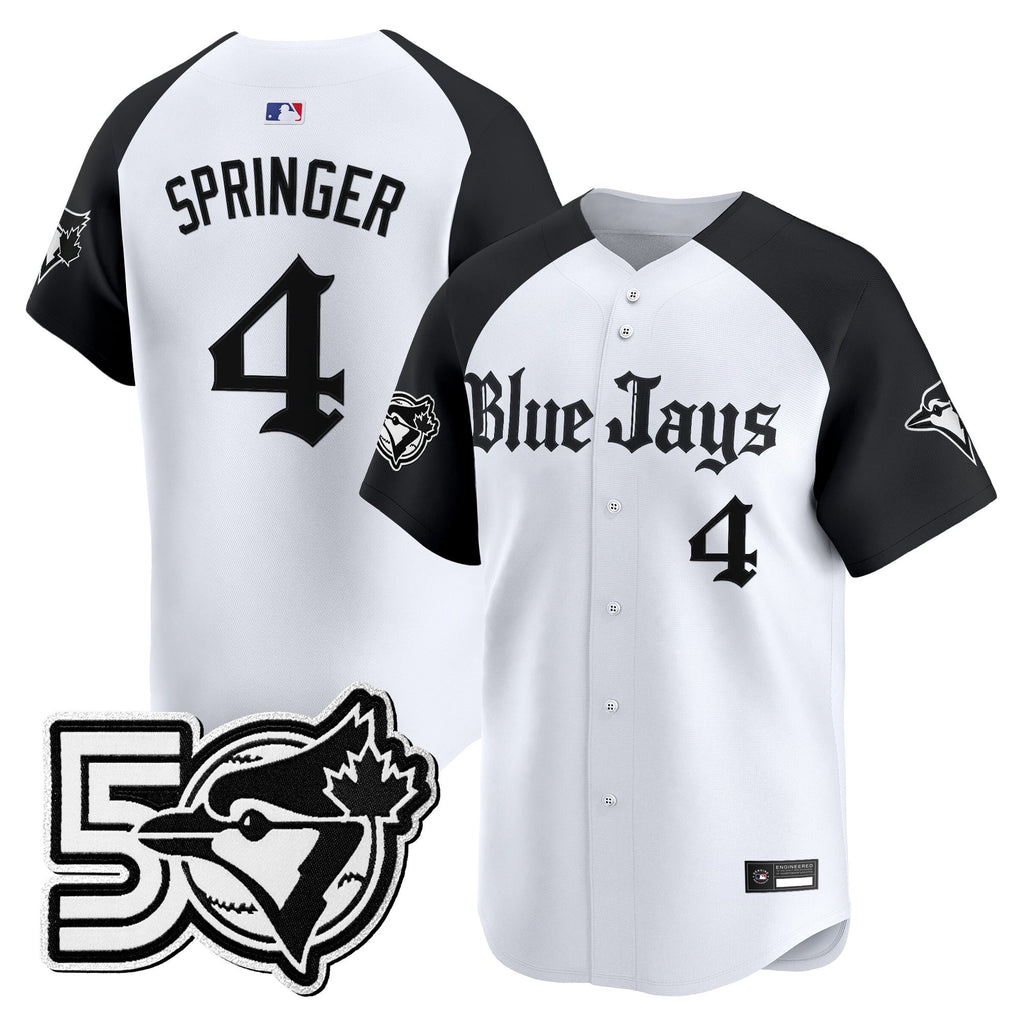 Men's Toronto Blue Jays 50 Seasons Patch Vapor Premier Limited Jersey - Gothic North Edition - All Stitched