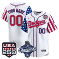Los Angeles Dodgers "America250 Edition" Vapor Premier Limited Custom Jersey V2 - All Stitched