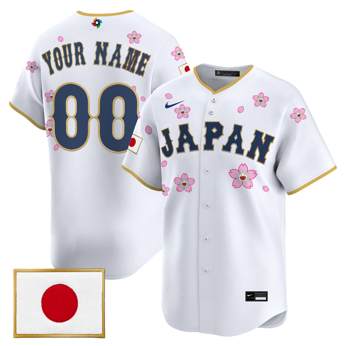 Team Japan World Baseball Classic x Takashi Murakami Vapor Premier Custom Jersey - Stitched