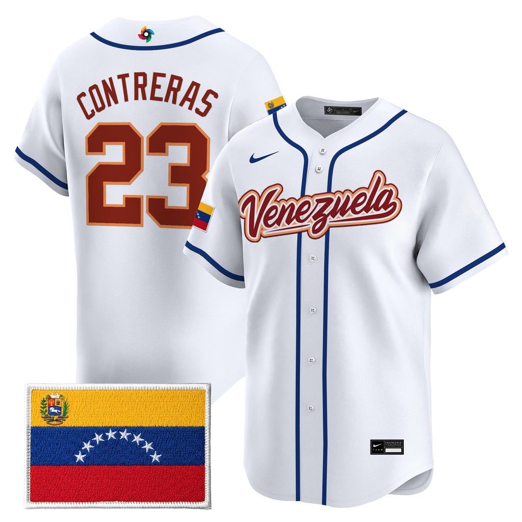 Men's Team Venezuela World Baseball Classic Gold Vapor Premier Jersey - All Stitched
