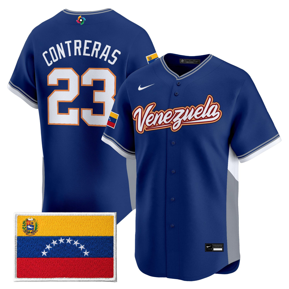 Men's Team Venezuela World Baseball Classic Gold Vapor Premier Jersey - All Stitched
