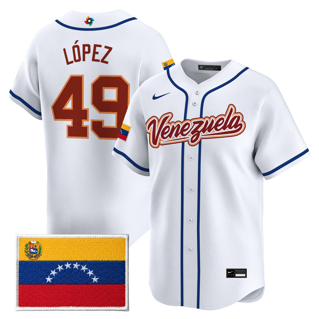 Men's Team Venezuela World Baseball Classic Gold Vapor Premier Jersey - All Stitched