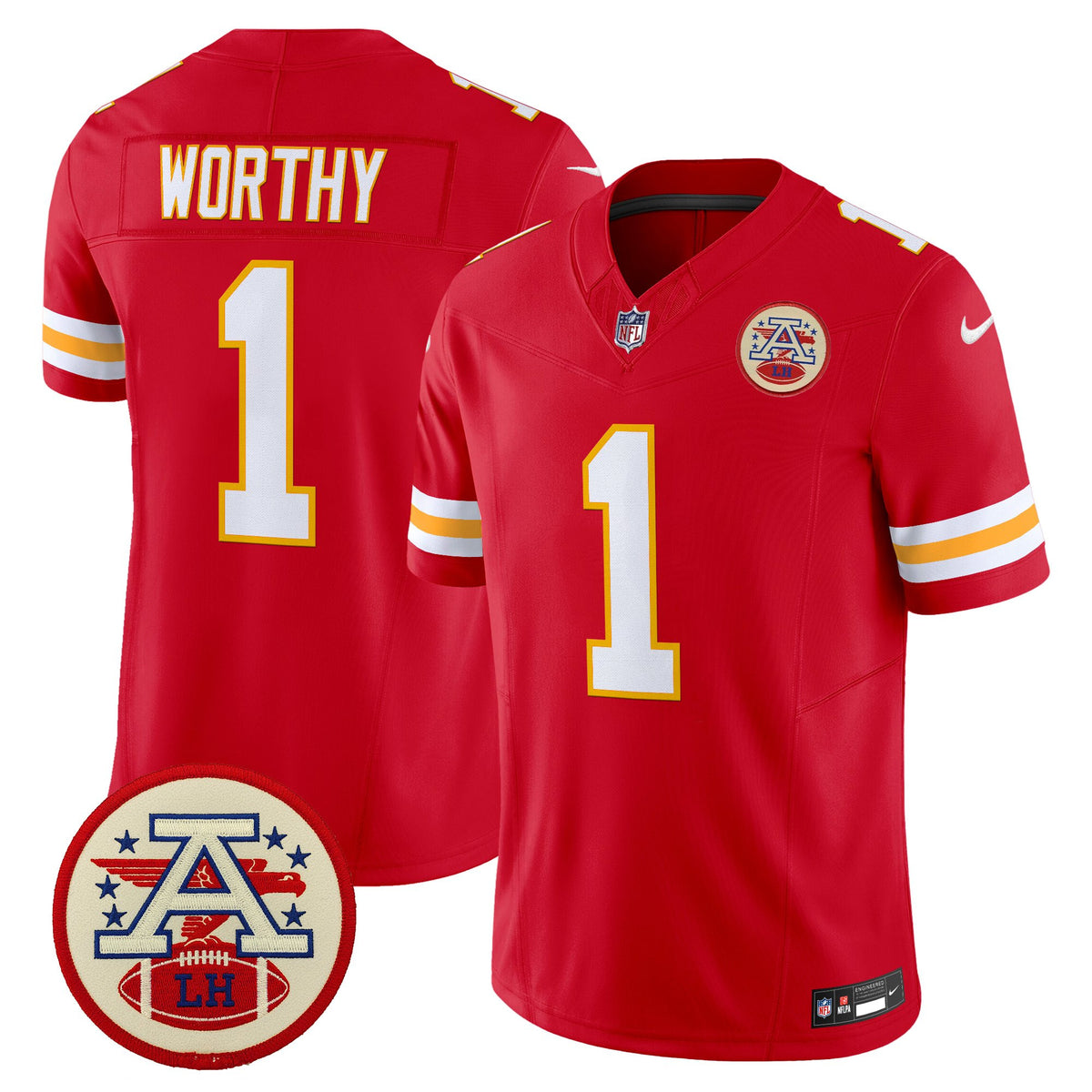 Men's Chiefs 2026 Lamar Hunt Patch Vapor Limited Jersey - All Stitched