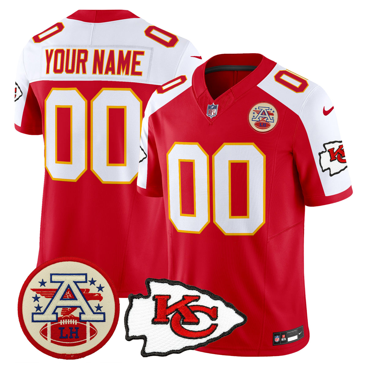 Chiefs 2026 Lamar Hunt Patch Vapor Limited Custom Jersey - All Stitched