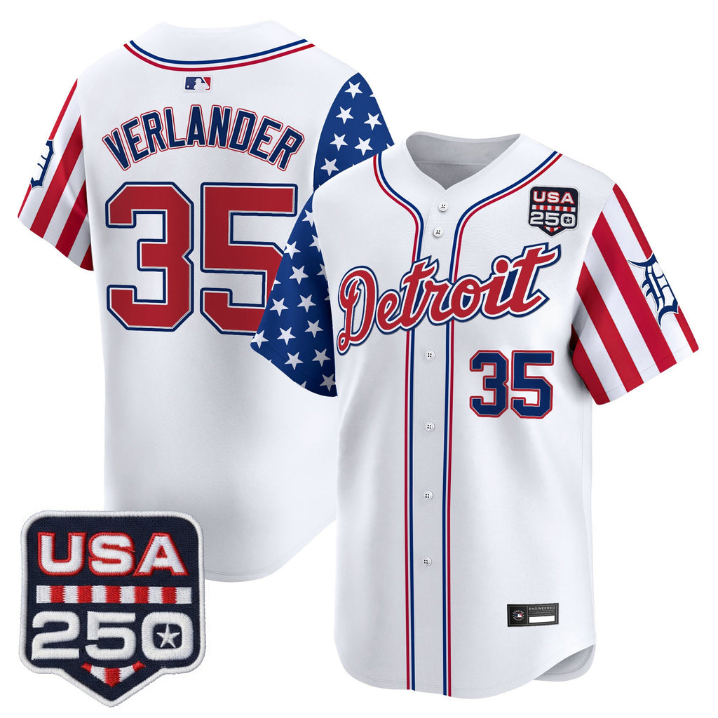 Men's Detroit Tigers "America250 Edition" Vapor Premier Limited Jersey - All Stitched