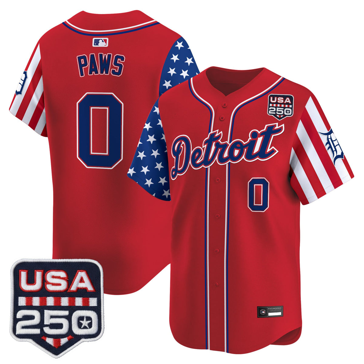 Men's Detroit Tigers "America250 Edition" Vapor Premier Limited Jersey - All Stitched