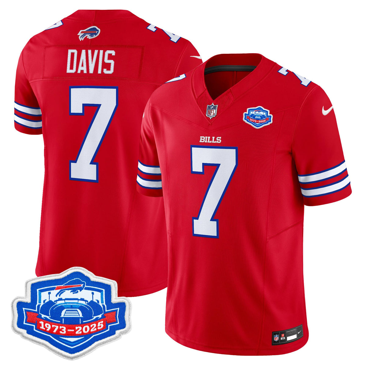 Men's Buffalo Bills 1973 - 2025 Farewell Season Patch Vapor Limited Jersey - All Stitched