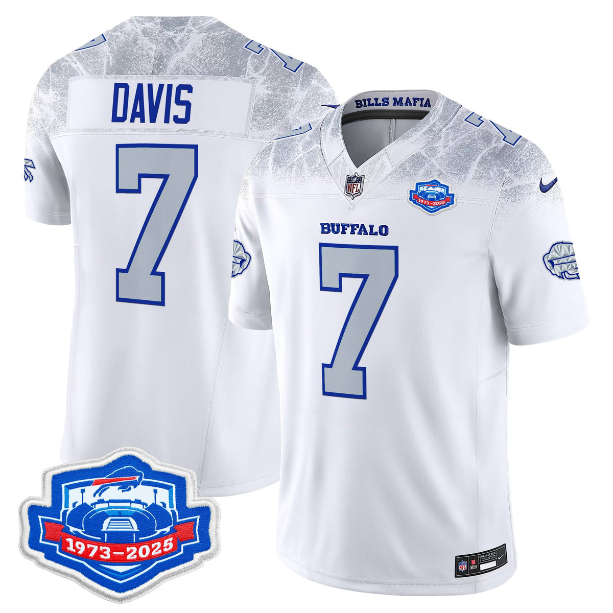 Men's Buffalo Bills 1973 - 2025 Farewell Season Patch Vapor Limited Jersey - All Stitched