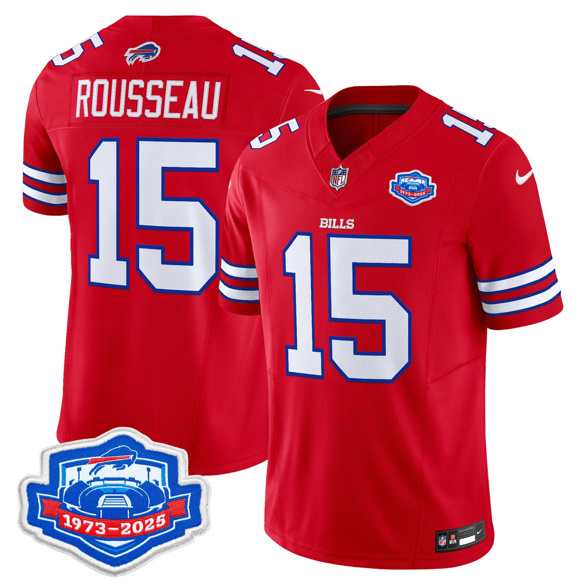Men's Buffalo Bills 1973 - 2025 Farewell Season Patch Vapor Limited Jersey - All Stitched