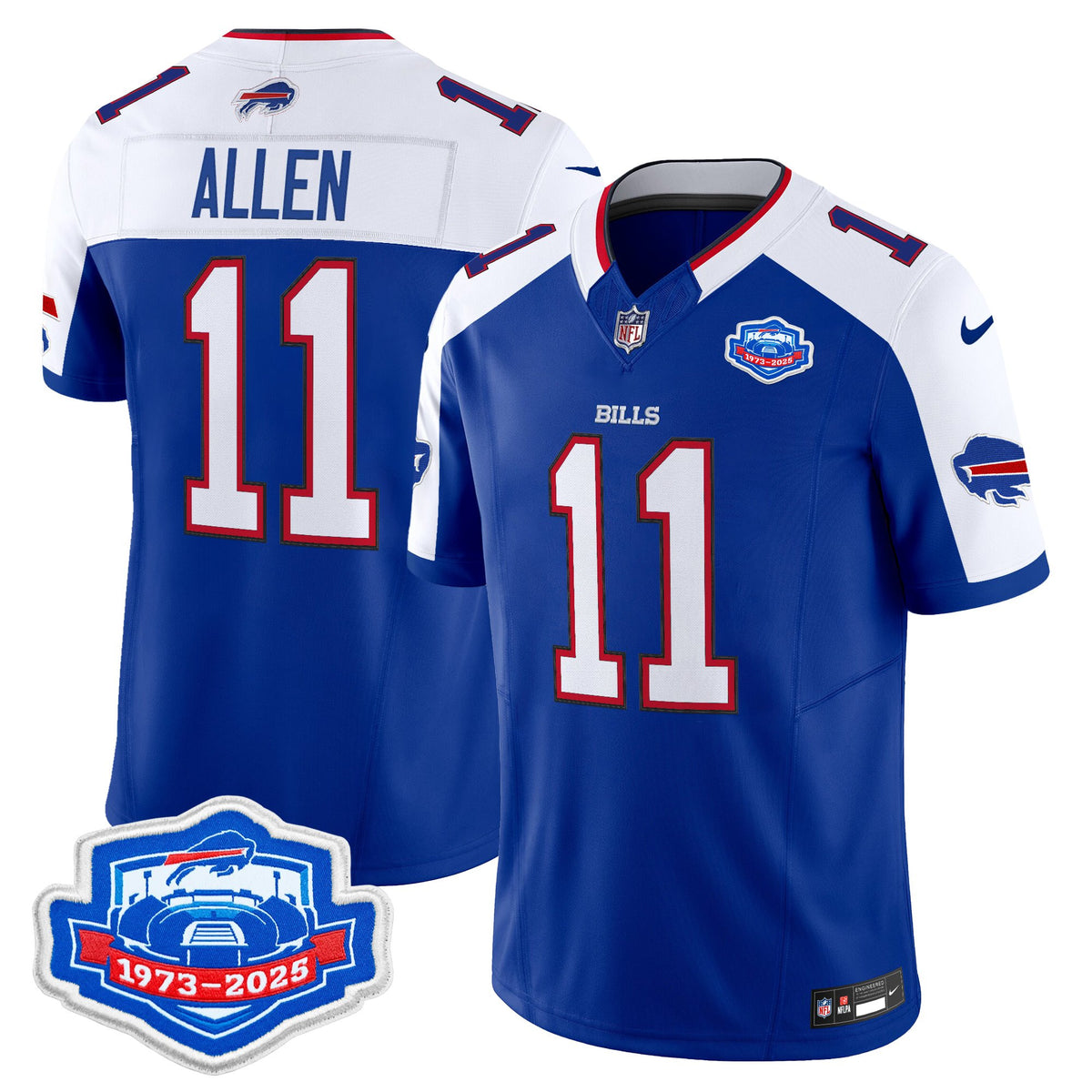 Men's Buffalo Bills 1973 - 2025 Farewell Season Patch Vapor Limited Jersey - All Stitched