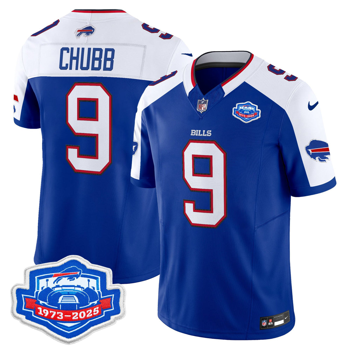 Men's Buffalo Bills 1973 - 2025 Farewell Season Patch Vapor Limited Jersey - All Stitched