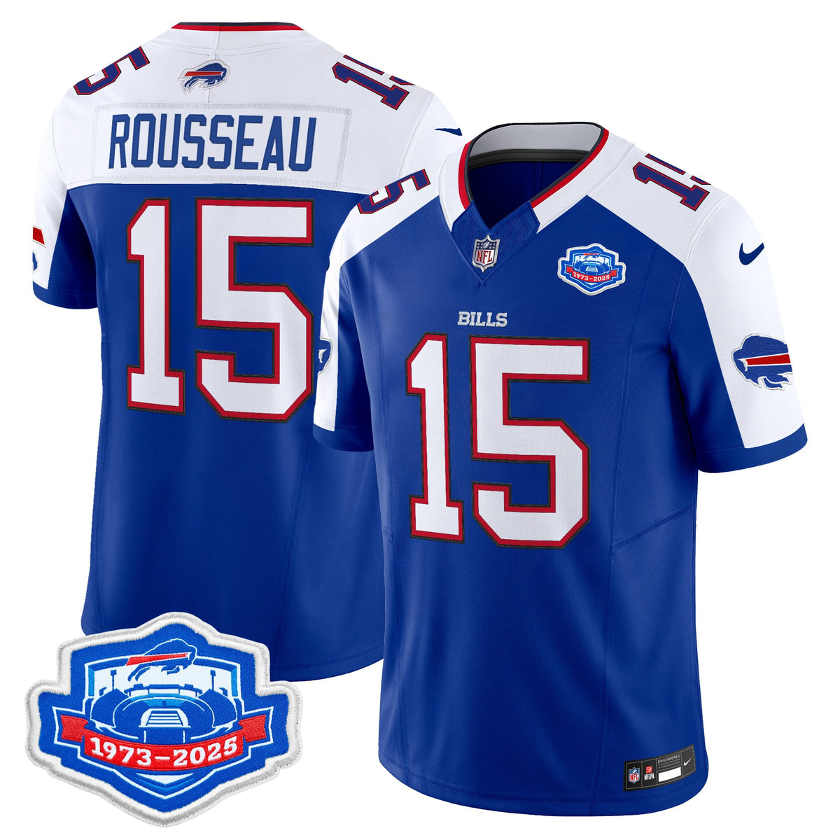 Men's Buffalo Bills 1973 - 2025 Farewell Season Patch Vapor Limited Jersey - All Stitched