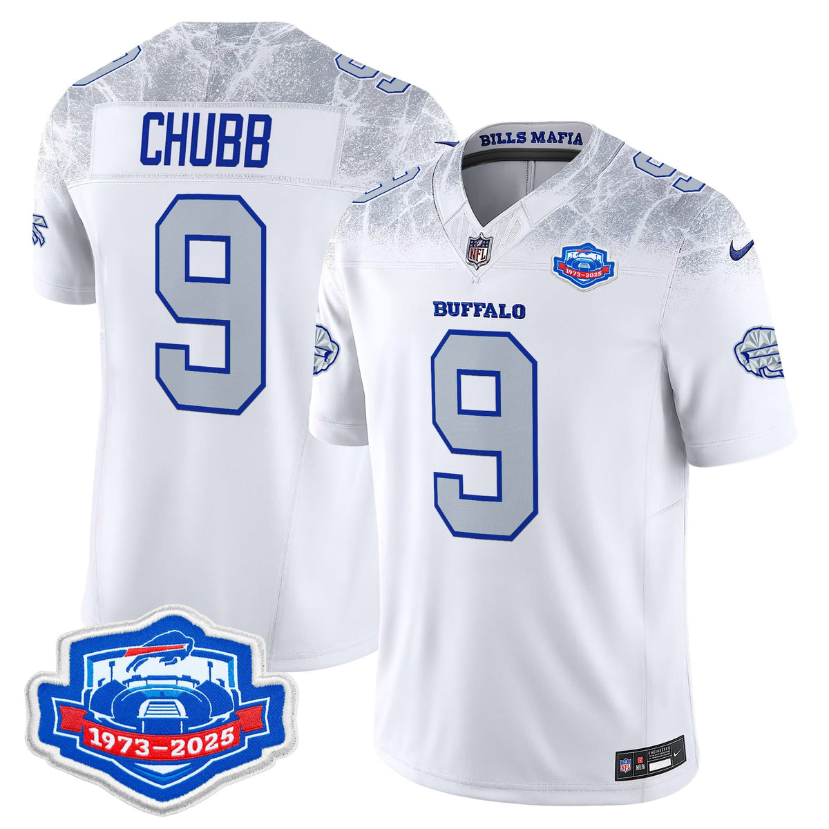 Men's Buffalo Bills 1973 - 2025 Farewell Season Patch Vapor Limited Jersey - All Stitched