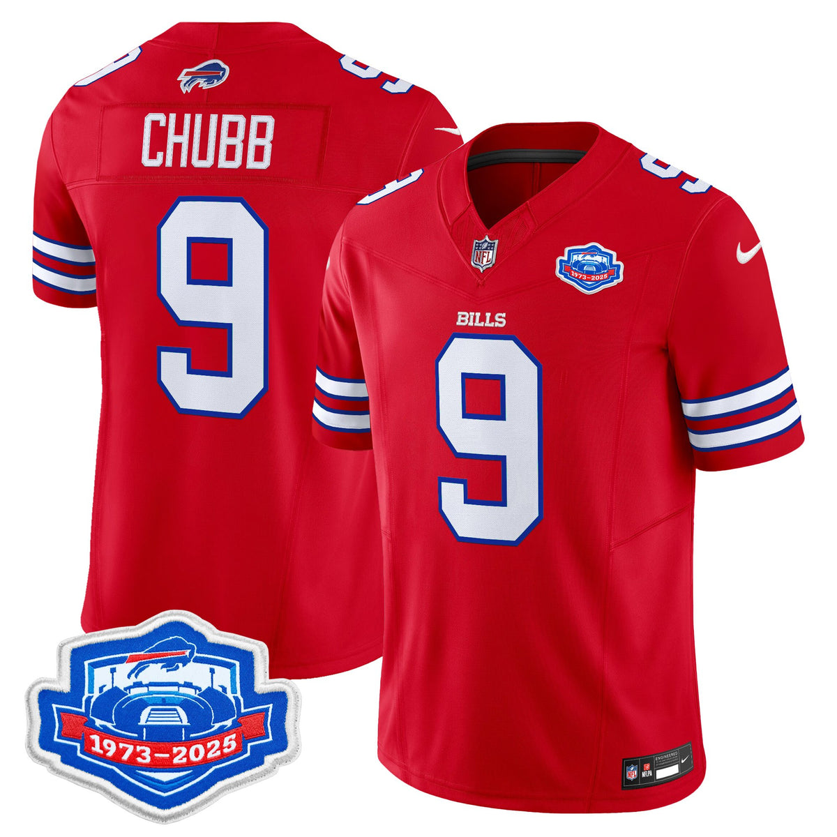 Men's Buffalo Bills 1973 - 2025 Farewell Season Patch Vapor Limited Jersey - All Stitched