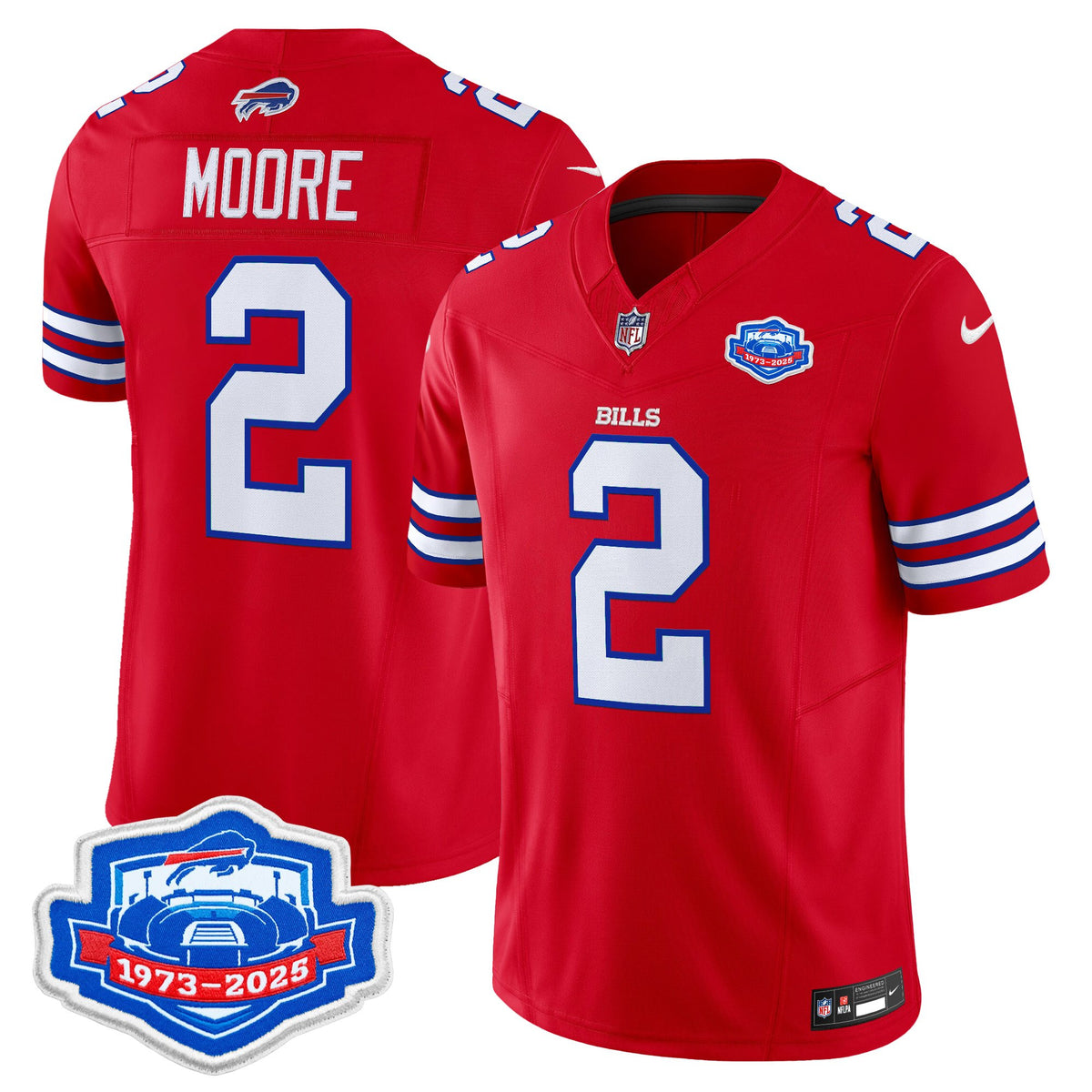Men's Buffalo Bills 1973 - 2025 Farewell Season Patch Vapor Limited Jersey - All Stitched