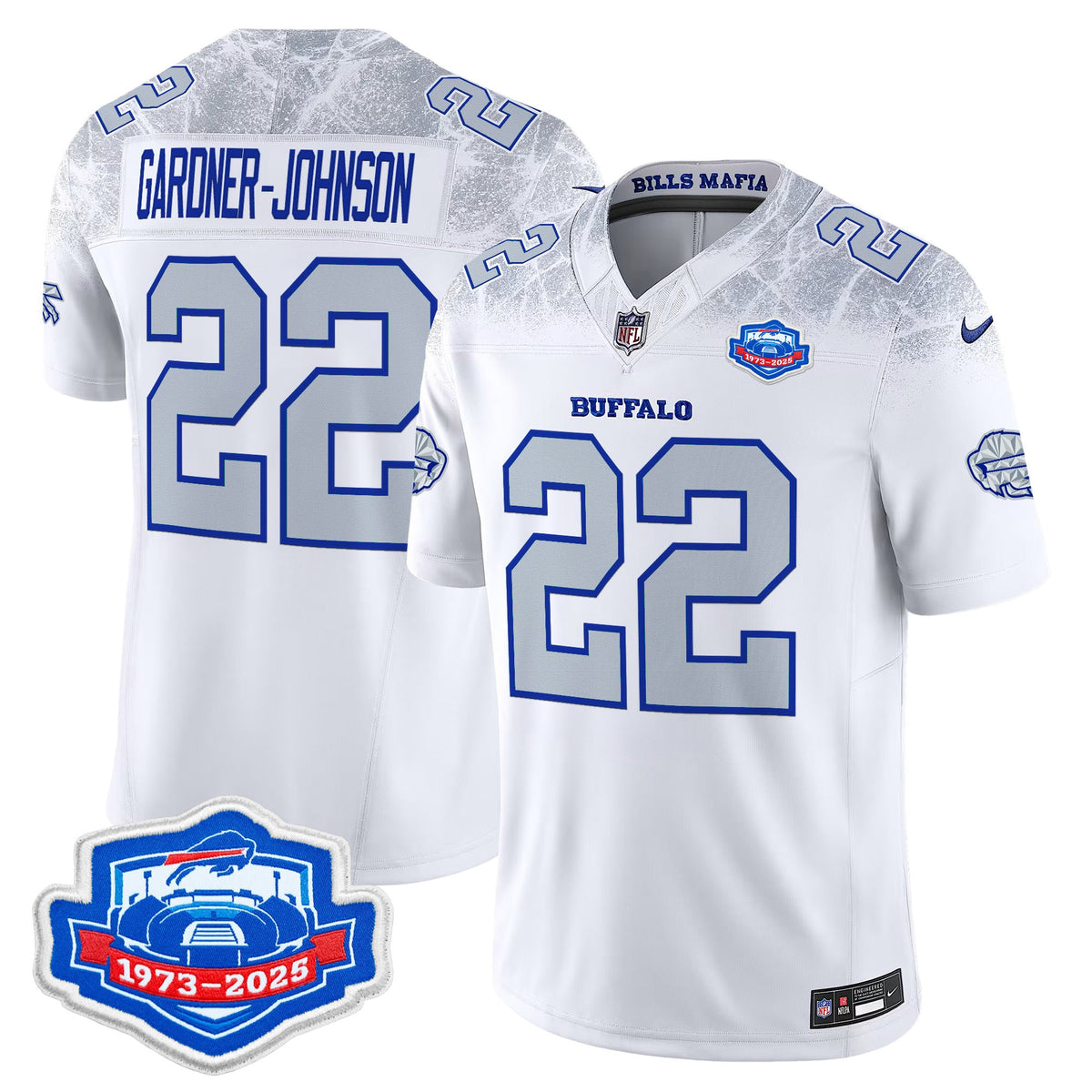 Men's Buffalo Bills 1973 - 2025 Farewell Season Patch Vapor Limited Jersey - All Stitched