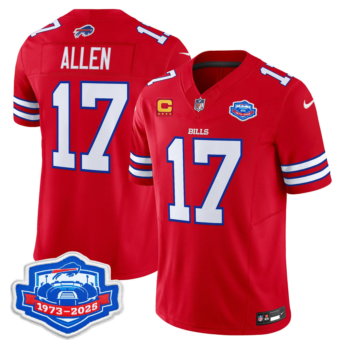 Men's Buffalo Bills 1973 - 2025 Farewell Season Patch Vapor Limited Jersey - All Stitched